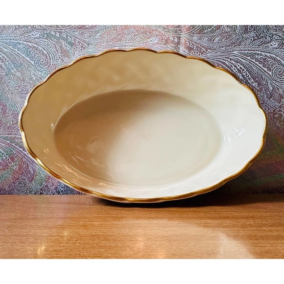 Vintage 8” oval bowl lattice collection by Lenox - Picture 4 of 10